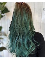 ロッコ 深谷店(ROCCO) #ケアブリーチ#ハイライト#カラーバター#グリーン#N.カラー