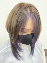 ワンズヘアー サンリブ下松店(ONE'S hair) 鬼滅風?! パープルカラー