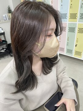 ヘアリゾートユア 新大久保店(hair resort YuA) カーキグレージュ