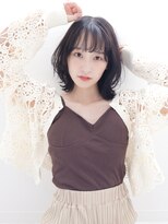 スリール バイ ミリー 江坂(Sourire by milly)&nbsp;【Sourir江坂】外ハネボブウルフグレージュカラーココアベージュ