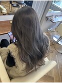 グレージュ ラベンダー 透明感 透け感 ブリーチ グレー 三宮