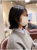 48/小顔立体補正カット こなれヘア ミストバング うるツヤ