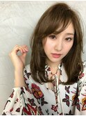 大人可愛い/ショコラアッシュ/ヘルシースタイル/ふんわりカール