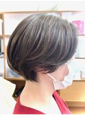 ニュアンスパーマでハンサムショート