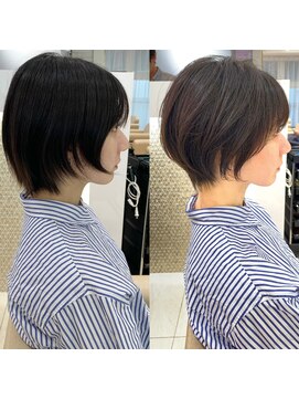 アンド ストーリーズ(&STORIES) ショートボブ髪型30代40代50代前髪あり前髪なし面長丸顔【荒牧】