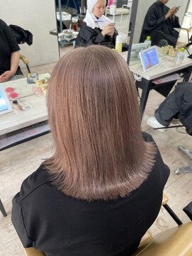 アジールヘア 所沢プロペ通り店(agir hair) ミルクティーベージュボブレイヤーカット夏ケアブリーチ所沢韓国