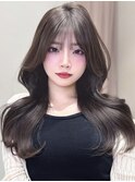 【瀬谷凌人】似合わせカット暗髪ロングレイヤー前髪あり韓国ヘア