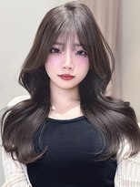 【瀬谷凌人】似合わせカット暗髪ロングレイヤー前髪あり韓国ヘア