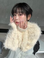 ランテルディ 渋谷(LANTERDIT)&nbsp;ブルーカラー 韓国風巻き ストレート レイヤー ハイトーン