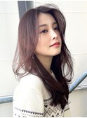 髪質改善/韓国風ロングレイヤー×透明感ウォームブラウン