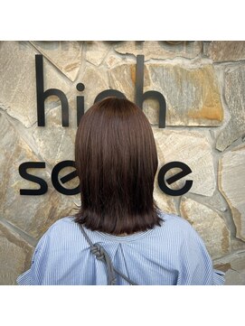 ナチュラルハイセンス 本店(natural high sense) 外ハネミディアム×アッシュブラウン 似合わせカット/町屋駅