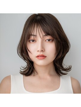 モンド ヘアクリエーション 和田店(monde hair creation) 【monde】ヘーゼルブラウンカラー×ふんわり外ハネボブ