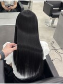 酸性縮毛矯正　髪質改善　ブルーブラック