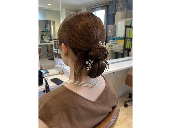 アイビス ヘアセット 結婚式ゲスト エレガント