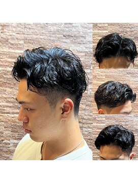 アールドボーテ 理容室(R de Beaute) 銀座 七三分け ウェーブパーマ