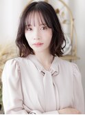 ローライトカラー束感前髪くびれミディアムa戸田公園20代30代