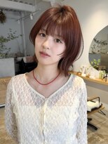 テテ(tete.) 透明感オレンジベージュ切りっぱなしボブウルフ