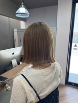 エイト 博多店(EIGHT hakata)&nbsp;赤み消しブリーチなし透明感ボブ