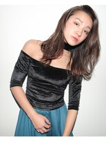 アン ヘア デザイン(un hair design)&nbsp;【　un  】セミロング×グレージュ×女子