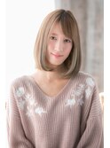 素髪風Aラインボブ