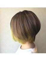 ヘアーシエスタ ルッチ(hair siesta. Rucci) アシメインナー　＋　イエロー