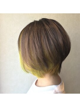 ヘアーシエスタ ルッチ(hair siesta. Rucci) アシメインナー + イエロー