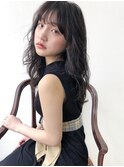 暗髪透明感・オトナセミディ・小顔顔まわりカット