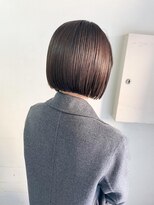 キャンバス バイ ネオリーブ 横浜西口(Canvas by neo.)&nbsp;ミニボブ　ぱっつんボブ　ナチュラルボブ　くすみベージュ