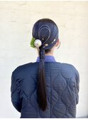 タイトヘア 和装 金箔