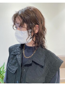 マージュ ギンザ(marju GINZA) ミディアムニュアンスパーマにハイライト