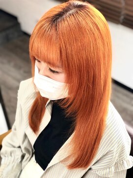 ハサミバイアトリエナガノ 千葉(8sami by atelier nagano) デザインカラー／レイヤーカット/ウエットヘア/オリーブベージュ