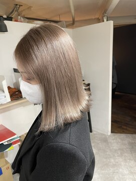 ラフ 難波店(LAFF) #黒髪#ボブルフ#ネビージュ#小顔#ワンレン