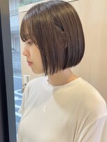 ラ ファブリック 草加(LA FABRIQUE)&nbsp;ぱつっとボブ　黒髪ボブ　前髪あり　草加