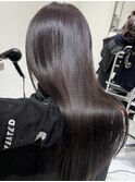 小岩ブリーチなしラベンダーグレージュ韓国レイヤーカット