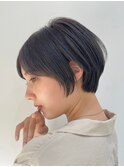 30代40代大人女性/前髪ありショートボブ/ショートヘア/髪質改善