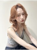 ハイトーンブロンドケアブリーチ韓国レイヤーミディアムカット