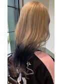 ハイトーン裾カラー