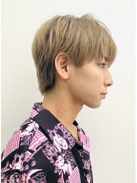 ミドル(MIDDLE) メンズハイトーンカラー センターパート/夜間/調布/学割