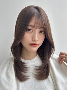 バイオレットジェム(Violet`jem) 内巻きレイヤーミディアムヘア似合わせカットFU-25