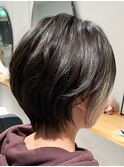 大人ショート×インナーカラー×20代×30代40代50代60代
