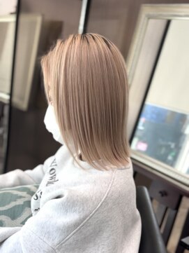 リティアンドビューティースタジオモッズシブヤ(LITTY&beauty studio M.O.D shibuya) ホワイトミルクティー　ブリーチ　ヘアカラー