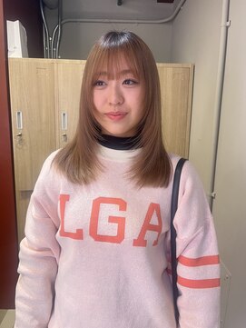 ローレンジウ(LOREN JU) 透明感髪質改善ベージュダブルカラーミルクティーグレージュ