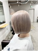ミルクティーグレージュカラーホワイトブロンドダブルカラー横浜