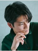 センターパート/ニュアンスパーマ/韓国/フェーザーパーマ/眉毛