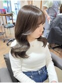 ブリーチなしダブルカラー/韓国/顔まわり/レイヤー/東久留米
