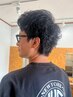 《メンズ限定ウルトラファインバブル◎》カット+デザインパーマ+眉カット