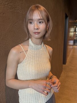 ラニヘアサロン(lani hair salon) オリーブカラー ブリーチ無しカラー イルミナダブルカラー