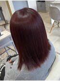 10代・20代/大人上品◎ブリーチなしダブルカラー/ワインレッド