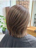 明るめカラーで白髪ぼかし◆ミディアムレイヤー