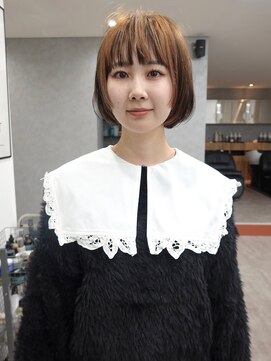 ジュール(JOULE'S) ブリーチなしデザインカラー/育てるベージュ/ボブ/ボブレイヤー